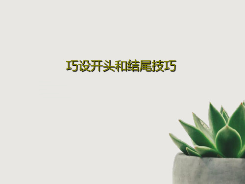 巧设开头和结尾技巧共46页