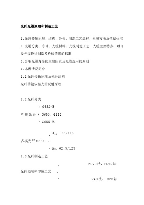 光纤光缆原理和制造工艺
