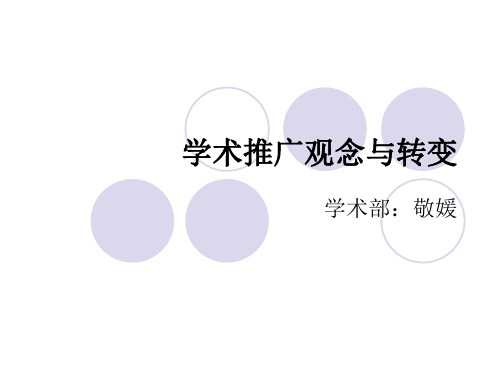 学术推广观念与转