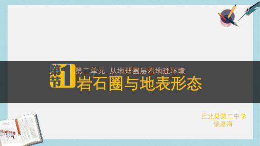 2019-2020年鲁教版高中地理必修一第二单元第1节《岩石圈与地表形态》优质课件(共43张PPT)