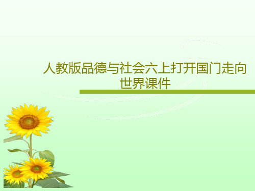 人教版品德与社会六上打开国门走向世界课件21页PPT