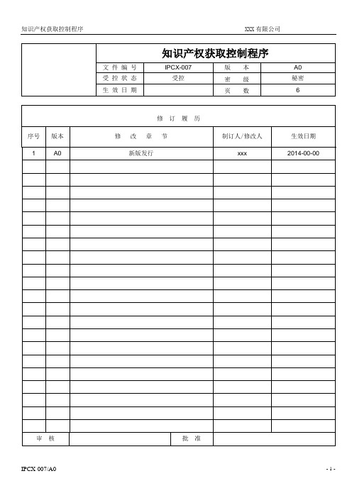知识产权获取控制程序