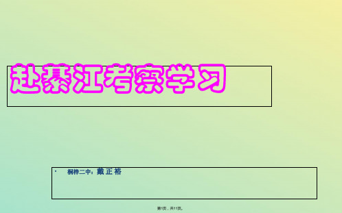 赴綦江区考察学习总结(与“课程”相关文档)共11张PPT