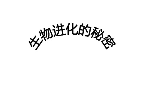 五年级科学下册课件-12生物进化的秘密 - 冀人版(共26张PPT)