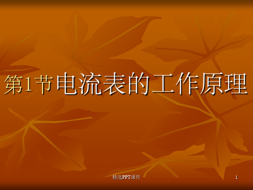 磁电式仪表的工作原理PPT课件