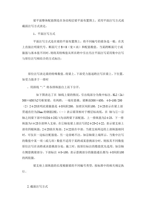 梁的配筋图画法
