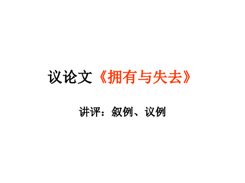 叙例和议例