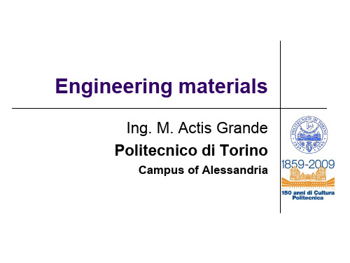 【都灵理工】工程材料学基础_01_MaterialsClassification