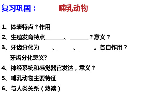 鲁科版生物八上7.2.1动物的运动