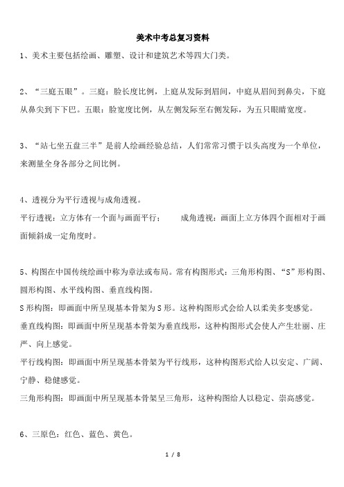 美术中考总复习
