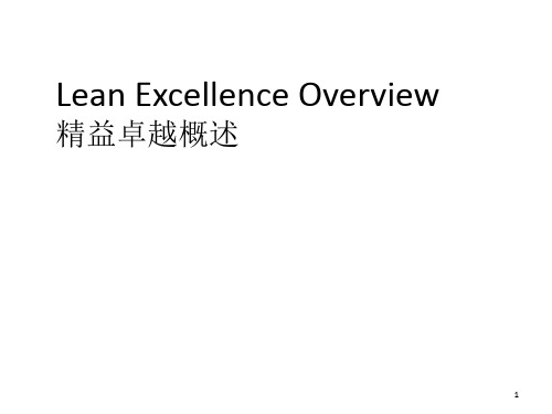 精益卓越概述PPT课件