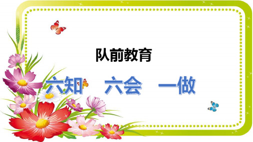 一年级学生队前教育课件