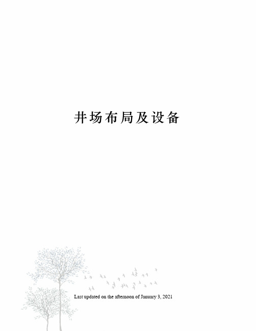 井场布局及设备