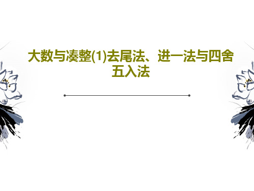 大数与凑整(1)去尾法、进一法与四舍五入法PPT文档32页