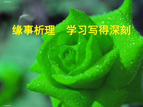 《缘事析理 学习写得深刻》PPT课件优秀课件