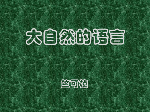 五年级上册语文课件-课文8 大自然的语言｜语文S版 (共20张PPT)