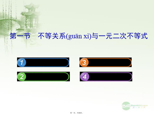 高中数学 6.1不等关系与一元二次不等式配套课件 苏教版