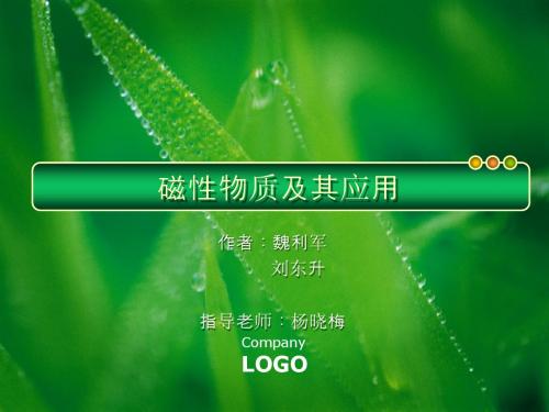 磁性物质及其应用