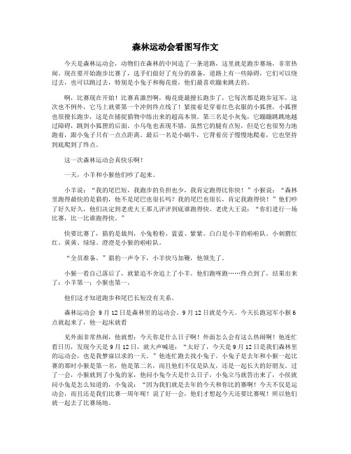 森林运动会看图写作文