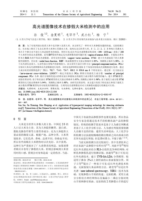高光谱图像技术在掺假大米检测中的应用