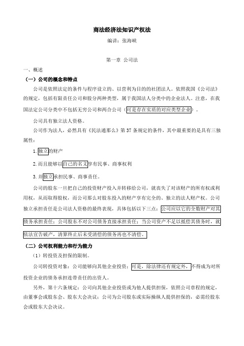 新九州张海峡商法经济法知识产权法讲义615