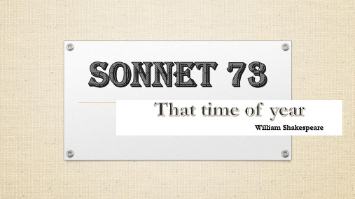 Sonnet 73