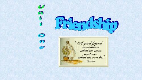 必修一Unit-1-Friendship-warming-up-教学课件-