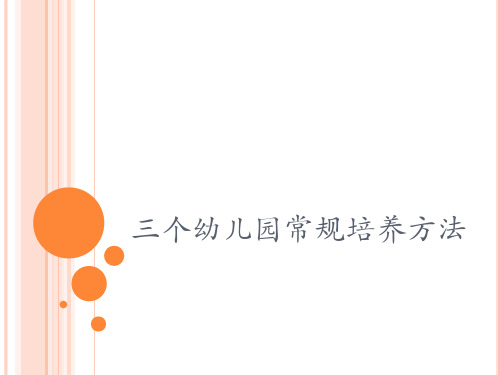 三个幼儿园常规培养方法