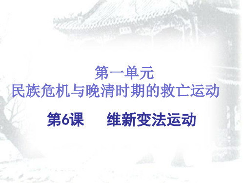 北师大课标版 初中历史八年级上册第一单元第6课 维新变法运动(共18张PPT)