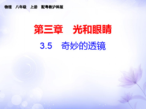 2018秋粤教沪科版八年级物理上册课件：3.5奇妙的透镜(共23张PPT)