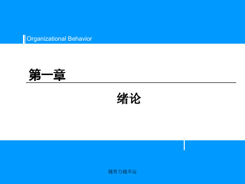 【精编】组织行为学面临的挑战与机遇