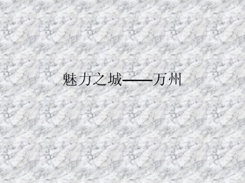 魅力之城——万州
