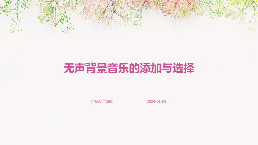无声背景音乐的添加与选择