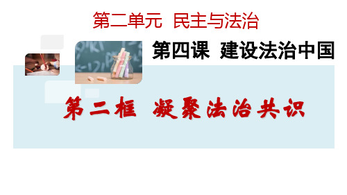 最新人教部编版九年级道德与法治上册4.2 凝聚法治共识课件
