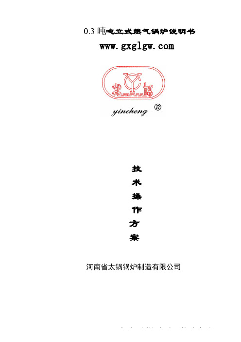 0.3吨立式燃气锅炉使用说明书