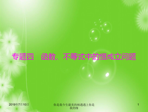 2019年《·高考总复习》数学：专题四 函数、不等式中的恒成立问题 