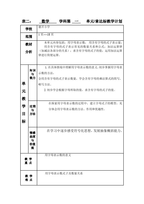 青岛版四年级下第一单元备课