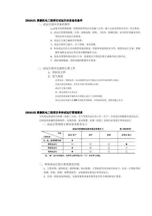 一级建造师机电实务问答考点汇集