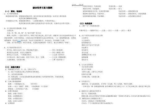 人教版七年级下册综合性学习复习重点
