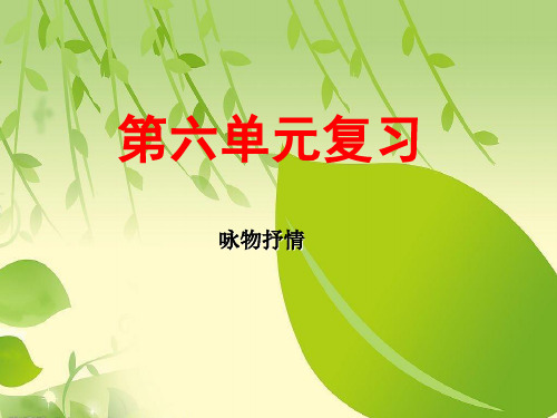 苏教版六年级语文下册第六单元复习课件.ppt