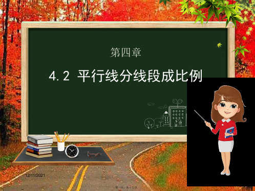 九年级数学上册第四章图形的相似4.2平行线分线段成比例