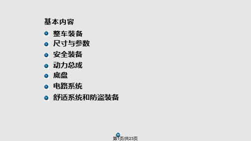 上海大众帕萨特PASSATv整车介绍及发动机技术PPT课件