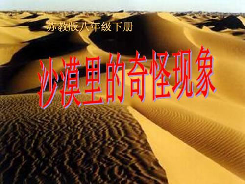 《沙漠里的奇怪现象》 精品PPT课件(共25张)