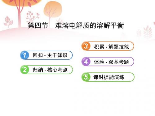 【全程复习方略】(安徽专用)2013版高考化学 84 难溶电解质的溶解平衡课件 新人教版(含精细解析)