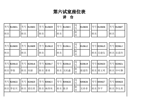 试室座位表1(40人)