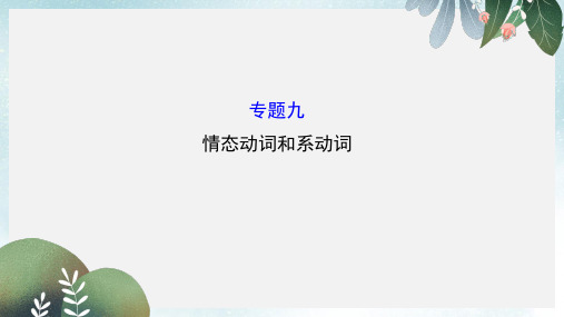 中考英语专题复习专题九情态动词和系动词课件