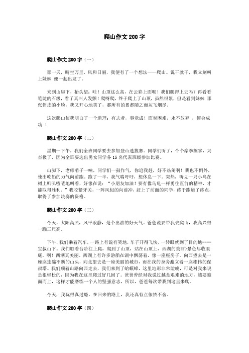 爬山作文200字