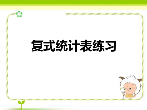 人教新课标三年级数学下册《复式统计表练习》ppt课件