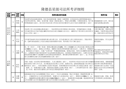 星级司法所考核细则