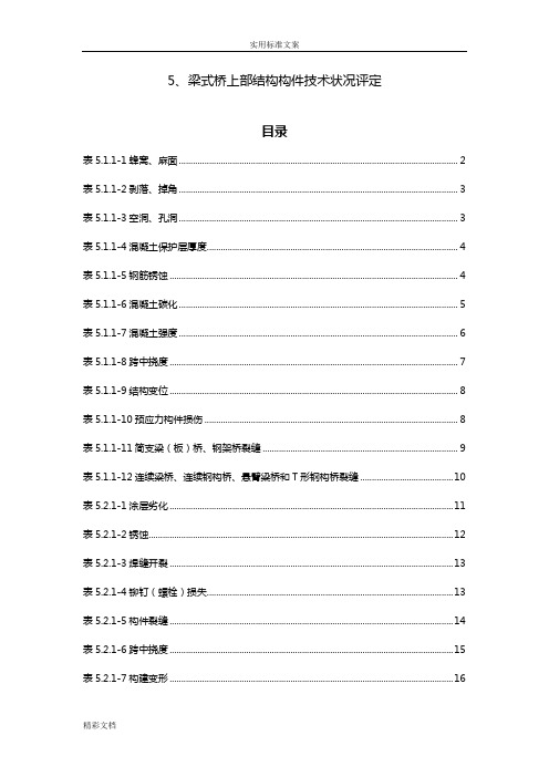 5、梁式桥上部结构构件技术状况评定